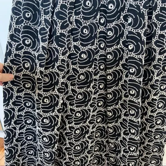 Eliza J Black & White Floral Embroidered Print Dress Size 10 - Picture 4 of 7